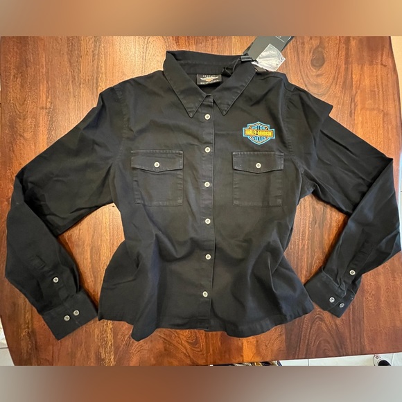 Harley Davidson Women’s Collared long sleeve - Picture 4 of 10